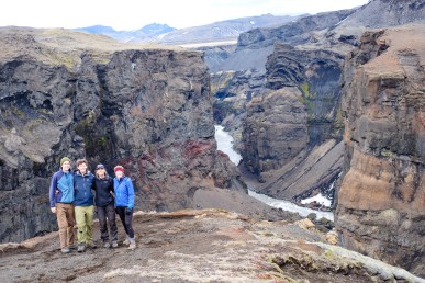 Trail survey team visiting the Markarfljótsgljúfur Canyon (Nat Gaston)